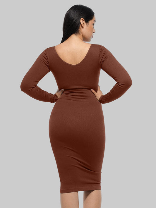 Kali Dress - Long Sleeve - Cocoa