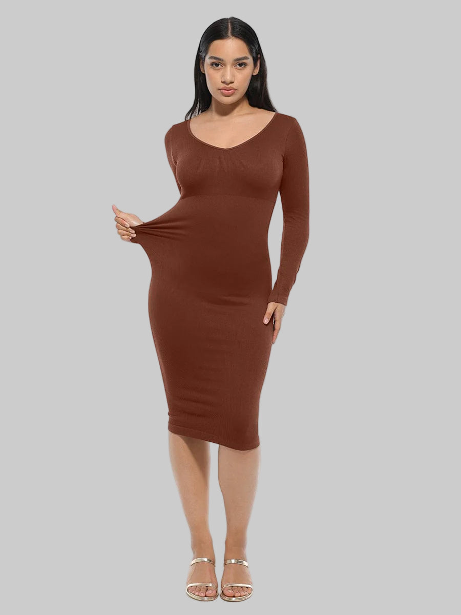 Kali Dress - Long Sleeve - Cocoa