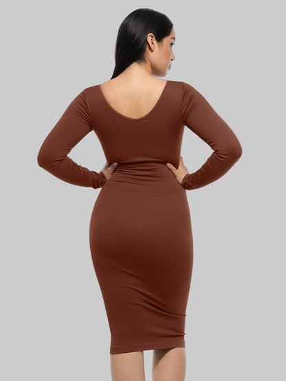 Kali Dress - Long Sleeve - Cocoa