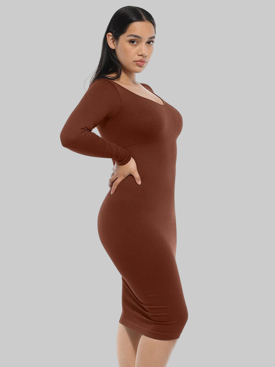 Kali Dress - Long Sleeve - Cocoa
